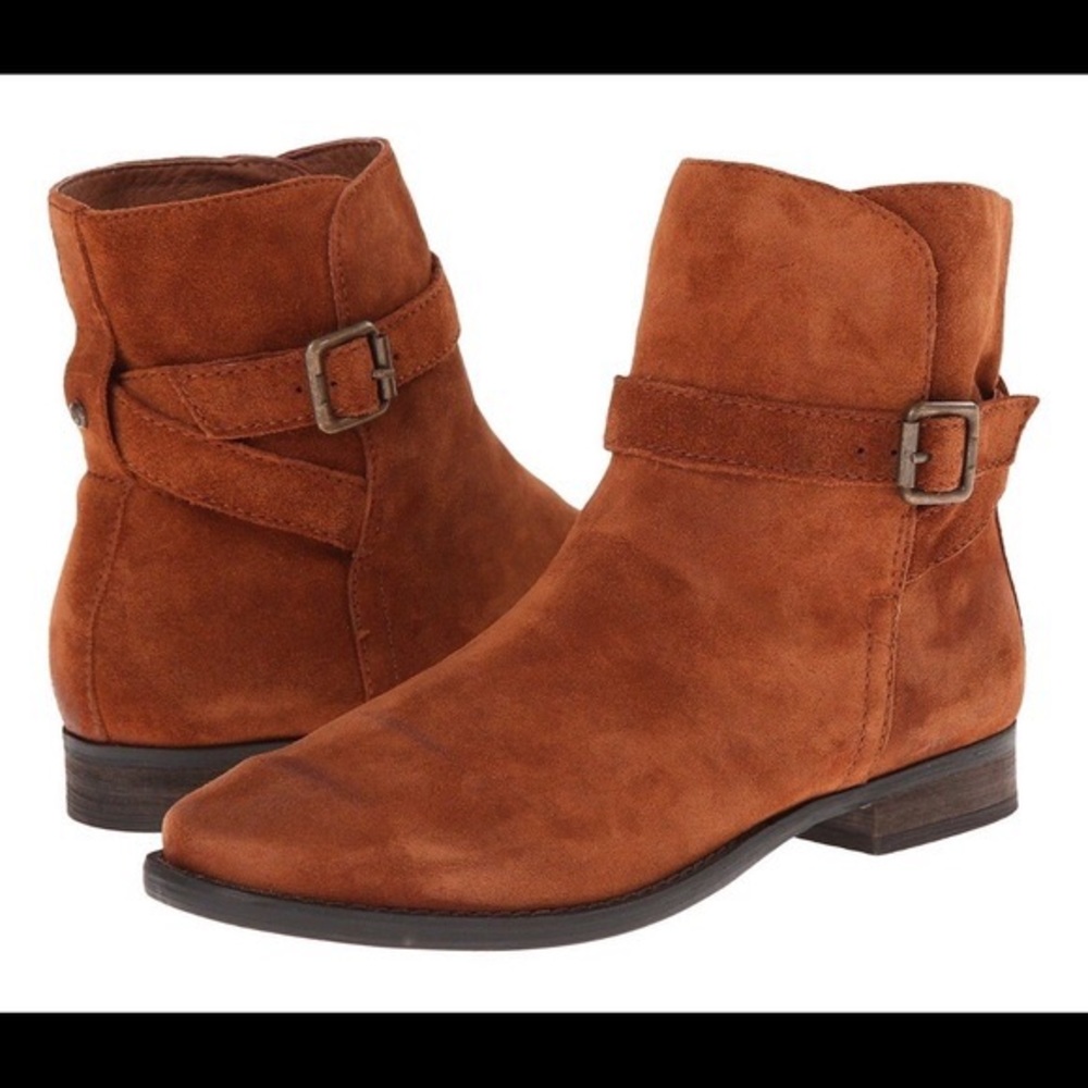 Sam Edelman Malone Copper Suede Slouch Ankle Boot